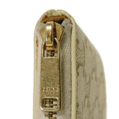Pre-owned Celine Macadam White Coin Purse/coin Case ()