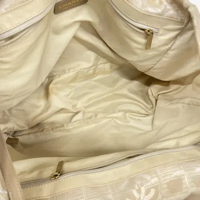 Pre-owned Chanel Beige Silver Nylon Tote Bag ()