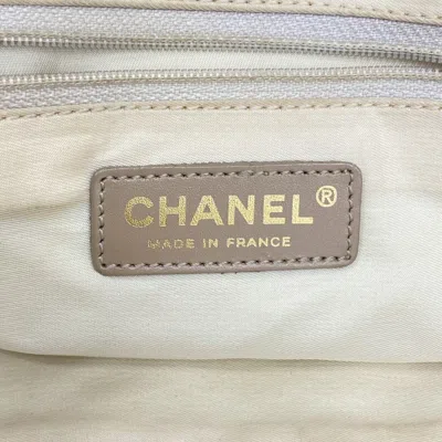 Pre-owned Chanel Beige Silver Nylon Tote Bag ()
