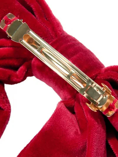 Bonpoint Girls Domina Bow Hair Clip In Red