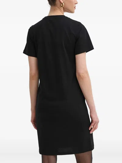 Pinko Embellished Graphic Mini Dress In Black