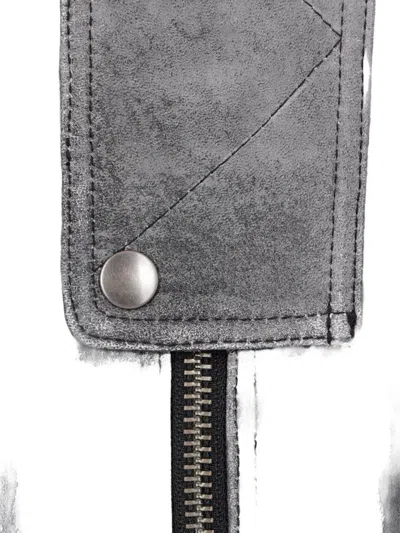 Vaquera Zipped-leather Jacket In Gray