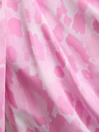 Pinko Bow One-shoulder Mini Dress In Pink