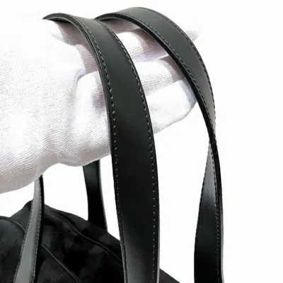 Pre-owned Chanel Black Nylon Leather Boston Bag Handbag ()