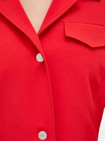Moschino Buttoned Blazer In Red
