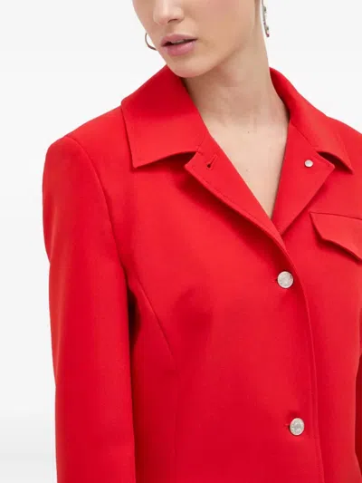 Moschino Buttoned Blazer In Red