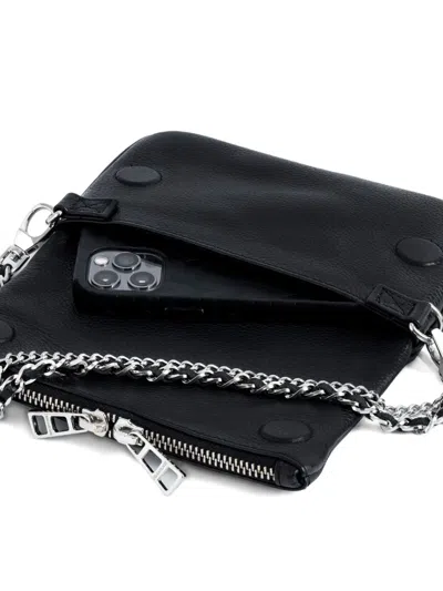 Zadig & Voltaire Wings-detail Chain-strap Cross Body Bag In Black