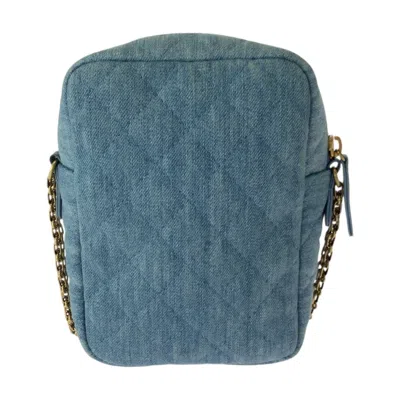 Pre-owned Chanel Blue Denim Pochette Shoulder Bag ()