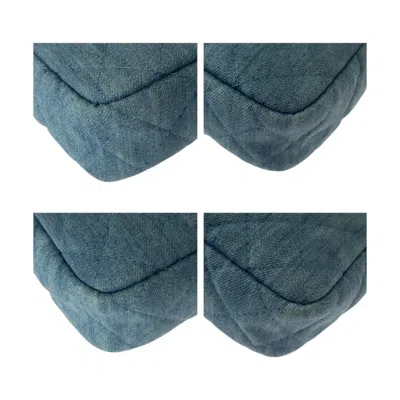 Pre-owned Chanel Blue Denim Pochette Shoulder Bag ()