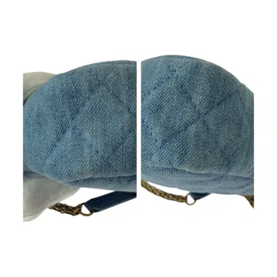 Pre-owned Chanel Blue Denim Pochette Shoulder Bag ()