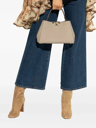 Tory Burch Medium Eleanor Soft Satchel In Neutral