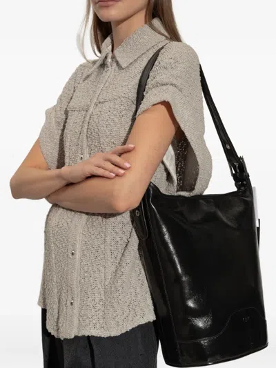 Iro Leather Bucket Bag In Black