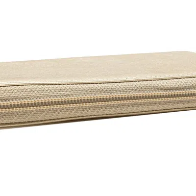 Pre-owned Chanel Gold Leather Long Wallet (bi-fold) ()