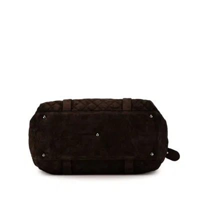 Pre-owned Chanel Matelasse Dark Brown Suede Tote Bag ()