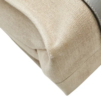 Pre-owned Chloé Beige Blue Canvas Leather Shoulder Bag Tote Bag ()