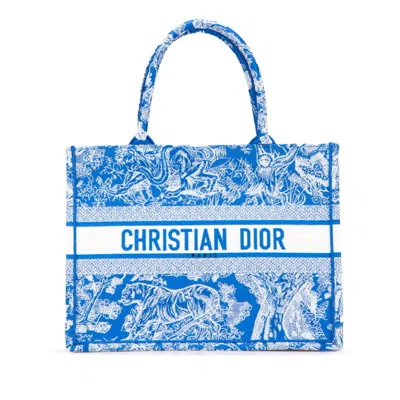 Pre-owned Dior Christian  Blue Canvas Tote Bag ()