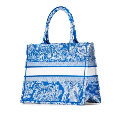 Pre-owned Dior Christian  Blue Canvas Tote Bag ()