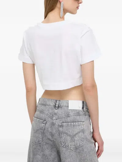 Patrizia Pepe Logo-tape T-shirt In Multi