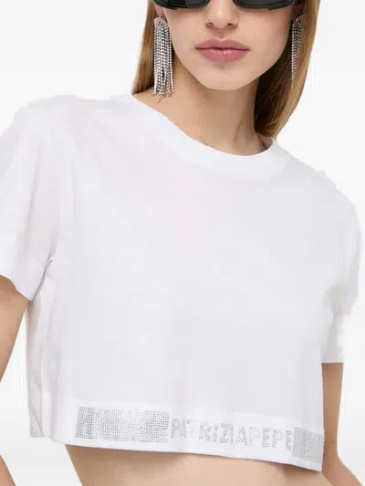 Patrizia Pepe Logo-tape T-shirt In Multi