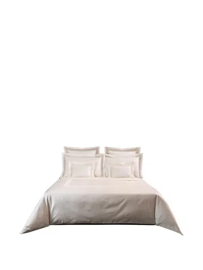 Frette Lozenge Lace Duvet Set In Neutral