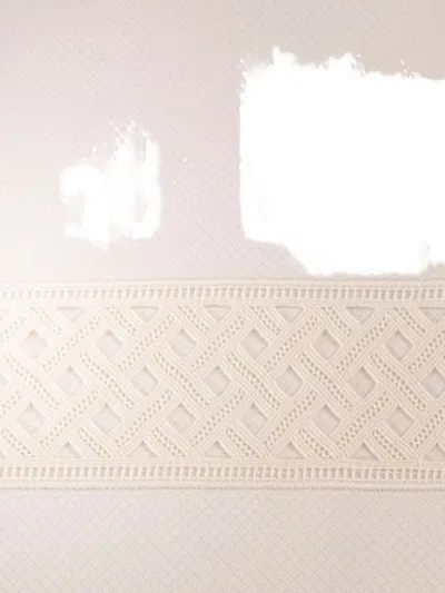 Frette Lozenge Lace Duvet Set In Neutral