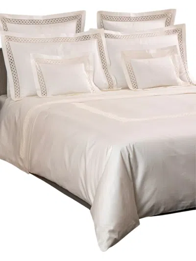 Frette Lozenge Lace Duvet Set In Neutral