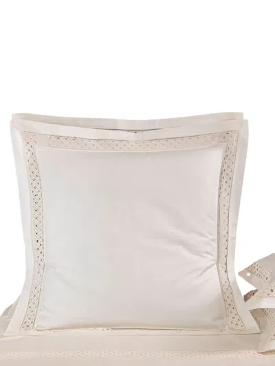 Frette Lozenge Lace Duvet Set In Neutral