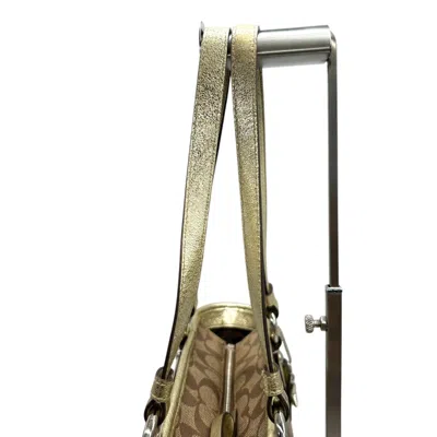 Pre-owned Coach Brown Pvc Leather Shoulder Bag Tote Bag ()