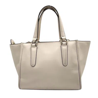 Pre-owned Coach Ivory Leather Handbag Shoulder Bag () In White