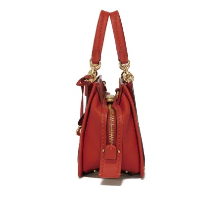 Pre-owned Coach Red Color Leather Handbag Shoulder Bag ()