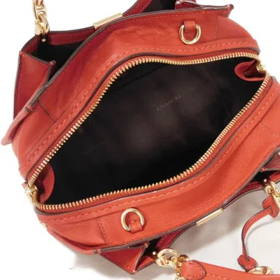 Pre-owned Coach Red Color Leather Handbag Shoulder Bag ()