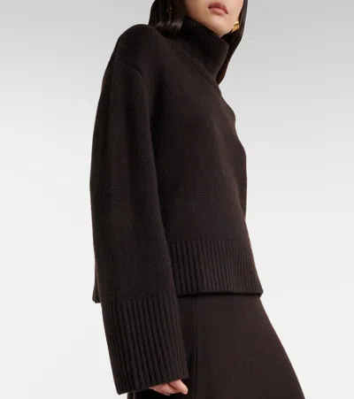 Lisa Yang Fleur Cashmere Turtleneck Sweater In Brown
