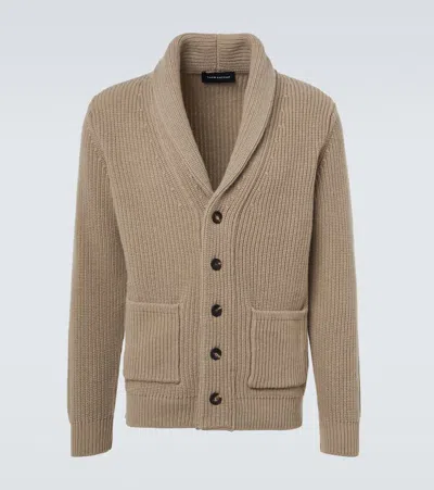 Thom Sweeney Wool And Cashmere Cardigan In Brown