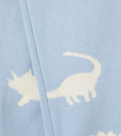 Konges Sløjd Lapis Jacquard Cotton Pants In Blue