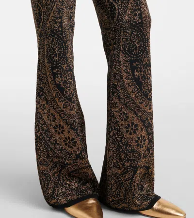 Etro Paisley-pattern Trousers In Brown