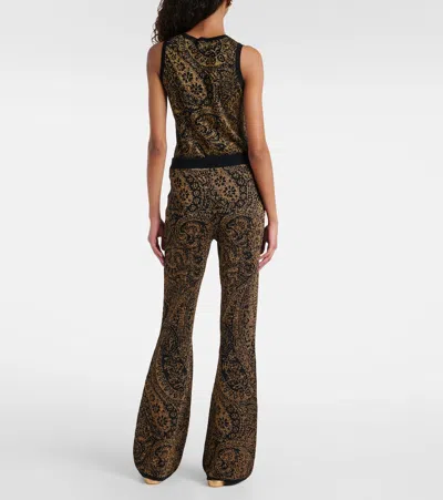 Etro Paisley-pattern Trousers In Brown