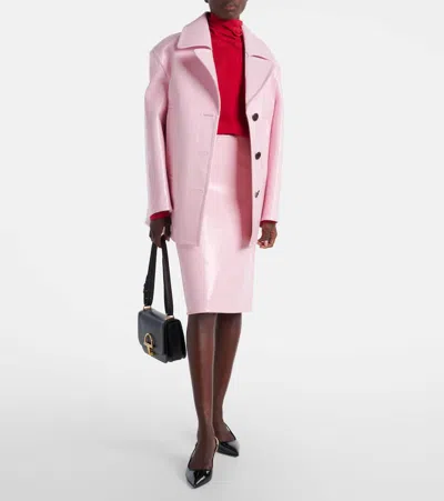 Gucci Bow-detail Silk Blouse In Red