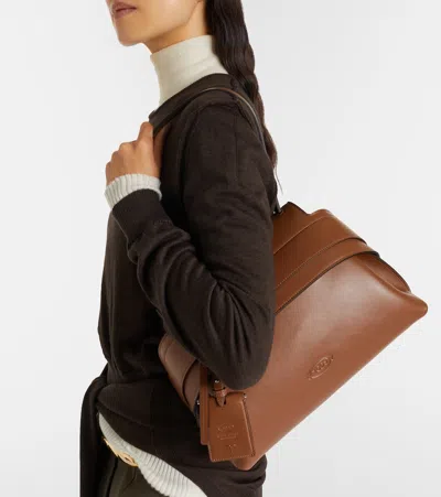 Tod's Medium Shoulder Bag Structured Shape In Brown