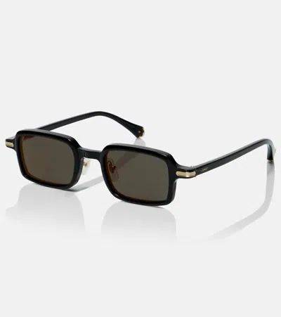 Cartier Signature C Rectangular Sunglasses In Black