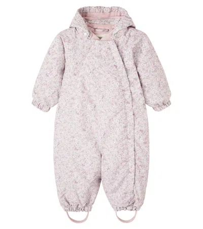 Wheat Baby Adi Floral Snowsuit In Pink