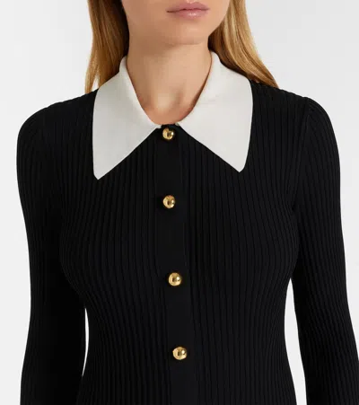 Simkhai Philippa Ribbed-knit Midi Dress In Black