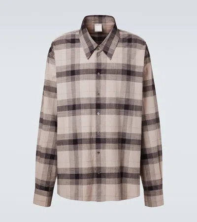 Calvin Klein Collection Tyson Checked Cotton Shirt In Multi