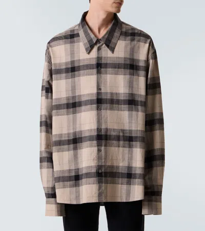 Calvin Klein Collection Tyson Checked Cotton Shirt In Multi