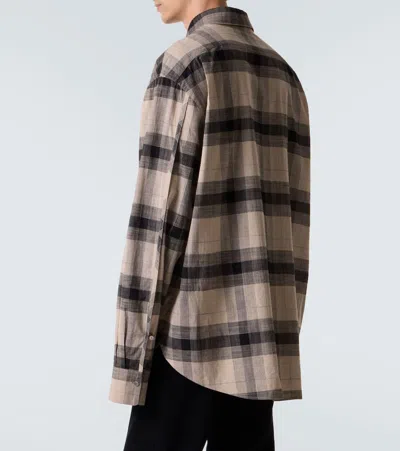 Calvin Klein Collection Tyson Checked Cotton Shirt In Multi