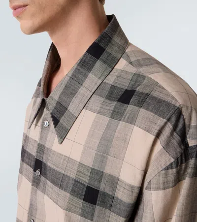 Calvin Klein Collection Tyson Checked Cotton Shirt In Multi