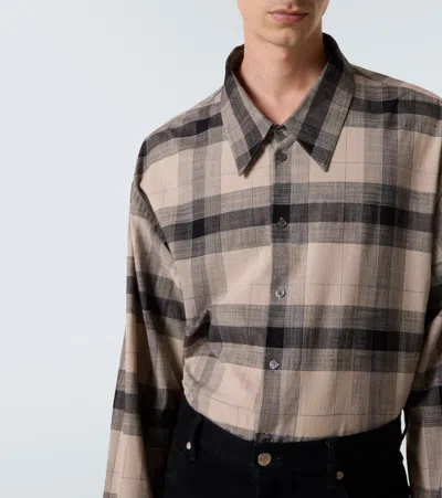 Calvin Klein Collection Tyson Checked Cotton Shirt In Multi