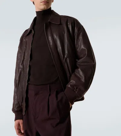 Calvin Klein Collection Ash Wool Turtleneck Sweater In Brown