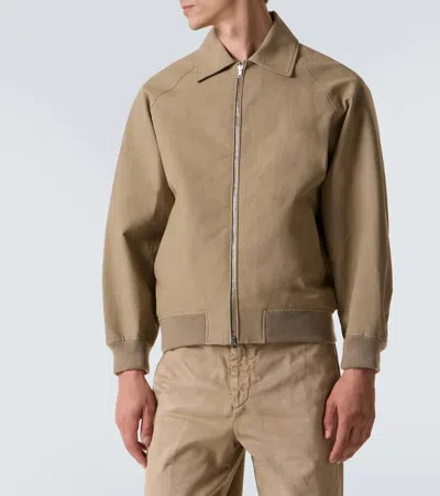 Calvin Klein Collection Ringo Cotton Blouson In Brown