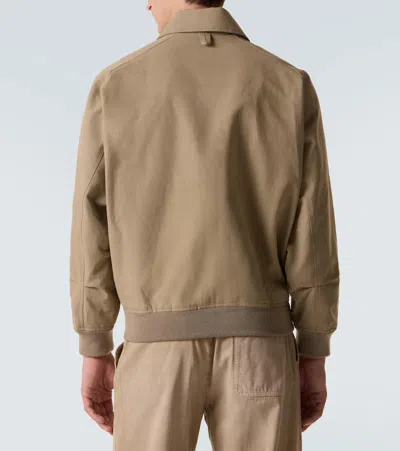 Calvin Klein Collection Ringo Cotton Blouson In Brown