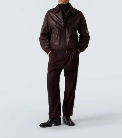 Calvin Klein Collection Ash Wool Turtleneck Sweater In Brown